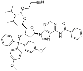 140712-82-9 N-苯甲酰基-5'-O-[(二异丙基氨基)-(2-氰基乙氧基)氧磷基]-3'-O-(4,4'-二甲氧基三苯甲基)-2'-脱氧腺苷