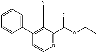 3-氰基-4-苯基吡啶-2-甲酸乙酯 结构式