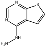 4-ヒドラジノチエノ[2,3-d]ピリミジン 化学構造式
