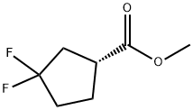 (R)-Methyl 3,3-difluorocyclopentanecarboxylate 结构式