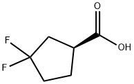 (1S)-3,3-difluorocyclopentane-1-carboxylic acid,1408057-45-3,结构式