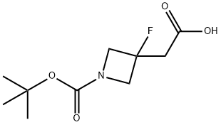 1-Boc-3-fluoro-3-azetidineacetic acid, 1408074-68-9, 结构式