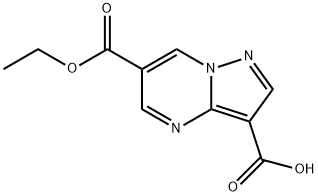 Pyrazolo[1,5-a]pyrimidine-3,6-dicarboxylic  acid 6-ethyl ester Structure