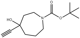 1-Boc-4-ethynyl-4-hydroxyazepane, 1408076-13-0, 结构式