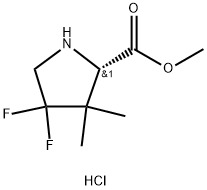 Methyl 4,4-difluoro-3,3-dimethyl-L-proline hydrochloride Struktur