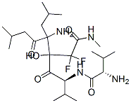 isovaleryl-valyl-valyl-(4-amino-2,2-difluoro-3-hydroxy-N,6-dimethylheptanamide) 结构式