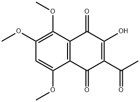 2-Acetyl-3-hydroxy-5,6,8-trimethoxy-1,4-naphthoquinone Structure