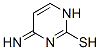 2-Pyrimidinethiol, 1,4-dihydro-4-imino- (9CI) 结构式