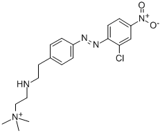 [2-[[4-[(2-chloro-4-nitrophenyl)azo]phenyl]ethylamino]ethyl]trimethylammonium Struktur