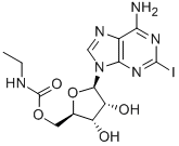 2-IODO-5'-ETHYLCARBOXAMIDOADENOSINE Structure