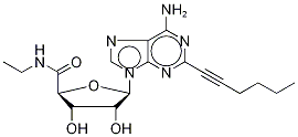 2-HEXYNYL-5'-N-ETHYLCARBOXAMIDOADANOSINE Structure