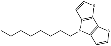 4-n-オクチル-4H-ジチエノ[3,2-b:2',3'-d]ピロール 化学構造式