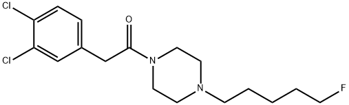 Piperazine, 1-[5-fluoropentyl]-4-[(3,4-dichlorophenyl)acetyl]- Struktur