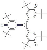 1,2,3-Tris(3,5-ditert-butyl-4-oxo-2,5-cyclohexadien-1-ylidene)cyclopropane Structure