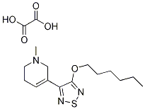 3-[4-(Hexyloxy)-1,2,5-thiadiazol-3-yl]-1,2,5,6-tetrahydro-1-methylpyridineoxalate Structure