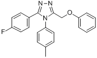 4H-1,2,4-Triazole, 3-(4-fluorophenyl)-4-(4-methylphenyl)-5-(phenoxymet hyl)- 化学構造式