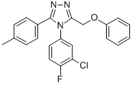 4H-1,2,4-Triazole, 4-(3-chloro-4-fluorophenyl)-3-(4-methylphenyl)-5-(p henoxymethyl)- 化学構造式