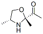 Ethanone, 1-(2,4-dimethyl-2-oxazolidinyl)-, cis- (9CI) 结构式