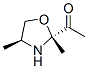 Ethanone, 1-(2,4-dimethyl-2-oxazolidinyl)-, trans- (9CI) Struktur