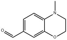 4-メチル-3,4-ジヒドロ-2H-1,4-ベンゾオキサジン-7-カルバルデヒド 化学構造式