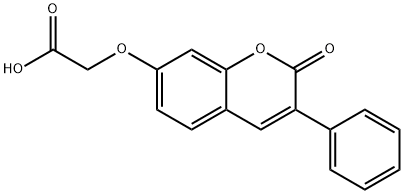 [(2-オキソ-3-フェニル-2H-クロメン-7-イル)オキシ]酢酸 化学構造式
