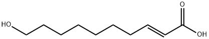 trans-10-ヒドロキシ-2-デセン酸 化学構造式