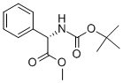 (2R)-2-[(叔丁氧基)羰基氨基]-2-苯基乙酸甲酯 结构式