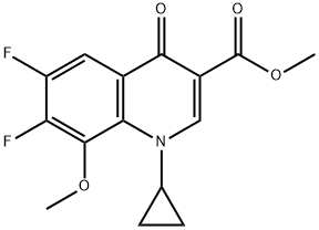 Methyl 1-cyclopropyl-6,7-difluoro-8-methoxy-4-oxo-1,4-dihydroquinoline-3-carboxylate. Struktur