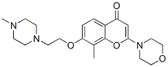 8-methyl-7-(2-(4-methyl-1-piperazinyl)ethoxy)-2-(4-morpholinyl)-4H-1-benzopyran-4-one Structure