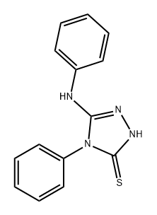 5-苯氨基-4-苯基-2,4-二氢-3H-1,2,4-三唑-3-硫酮,14132-84-4,结构式