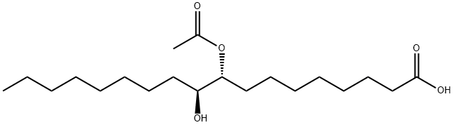 9-ACETYLOXY-10-HYDROXYOCTADECANOIC ACID 结构式