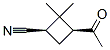 Cyclobutanecarbonitrile, 3-acetyl-2,2-dimethyl-, cis- (9CI) Structure