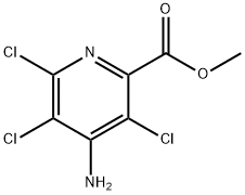 4-アミノ-3,5,6-トリクロロ-2-ピリジンカルボン酸メチル 化学構造式