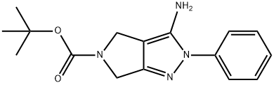 TERT-BUTYL 3-AMINO-2-PHENYL-2,6-DIHYDROPYRROLO[3,4-C]PYRAZOLE-5(4H)-CARBOXYLATE,1414568-27-6,结构式