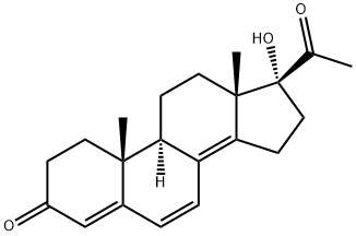 17-hydroxy-4,6,8(14)-pregnatriene-3,20-dione 结构式