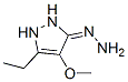 3H-Pyrazol-3-one,  5-ethyl-1,2-dihydro-4-methoxy-,  hydrazone  (9CI),141500-15-4,结构式