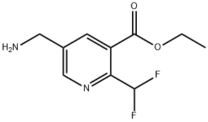 Ethyl5-(aminomethyl)-2-(difluoromethyl)pyridine-4-carboxylate Struktur
