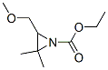 1-Aziridinecarboxylic  acid,  3-(methoxymethyl)-2,2-dimethyl-,  ethyl  ester 结构式