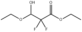 ETHYL 3-ETHOXY-2,2-DIFLUORO-3-HYDROXYPROPIONATE Structure