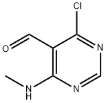 4-氯-6-(甲基氨基)-5-嘧啶甲醛 结构式