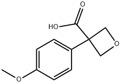 3-(4-Methoxyphenyl)oxetane-3-carboxylic acid,1416323-25-5,结构式