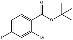 2-Bromo-4-iodo-benzoic acid tert-butyl ester Struktur