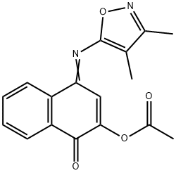 2-acetyl-N-(3,4-dimethyl-5-isoxazolyl)-1,4-naphthoquinone imine Structure