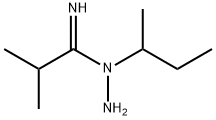 Propanimidic  acid,  2-methyl-N-(1-methylpropyl)-,  hydrazide 化学構造式