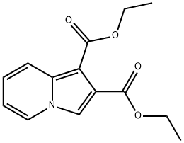 1,2-インドリジンジカルボン酸ジエチル 化学構造式