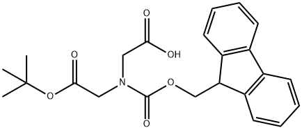 FMOC-N-(TERT-BUTYLOXYCARBONYLMETHYL)-GLYCINE Struktur