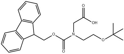 FMOC-N-(2-TERT-ブトキシエチル)グリシン 化学構造式