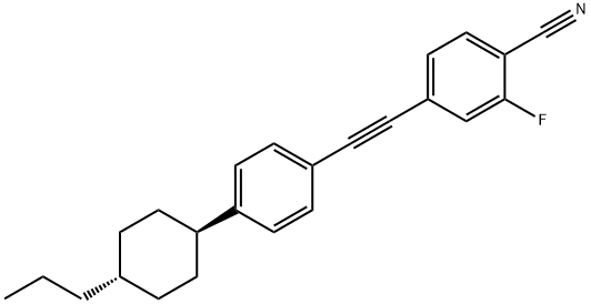 BENZONITRILE,2-FLUORO-4-[[4-(4-PROPYLCYCLOHEXYL)PHENYL]ETHYNYL]-,TRANS- Structure