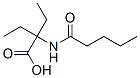 Butanoic  acid,  2-ethyl-2-[(1-oxopentyl)amino]- Structure