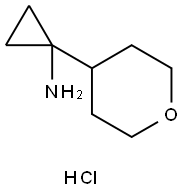 1-(Tetrahydro-pyran-4-yl)-cyclopropylamine hydrochloride, 1417568-40-1, 结构式
